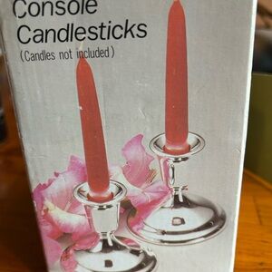 Elegant Silver plated Candle Holders with Decorative Accents